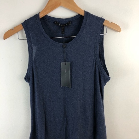 BCBG Asymmetrical Navy Jersey Tank XS - Picture 7 of 8